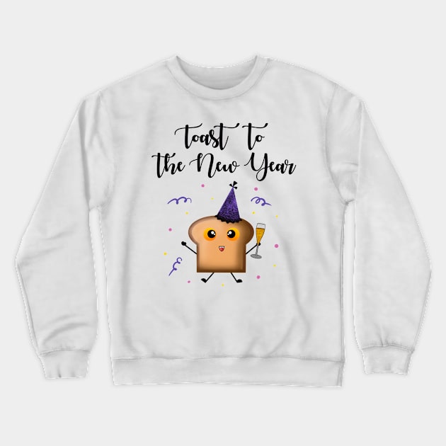 Toast to the New Year Crewneck Sweatshirt by BlackCatArtBB